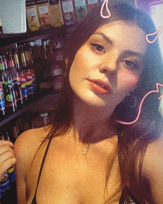 Lovely bikini barista Ariel