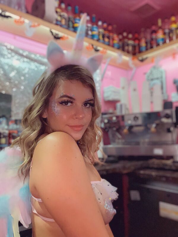 Delightful bikini barista Alexie